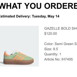 New in box gazelle bold sneaker